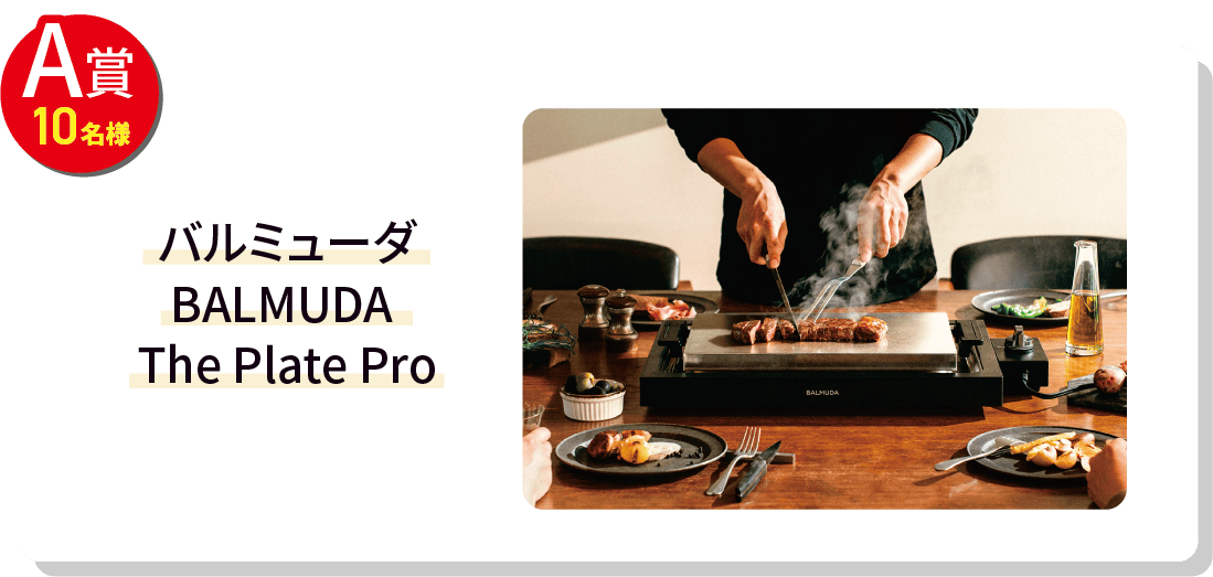 A賞10名様 バルミューダ BALMUDA The Plate Pro